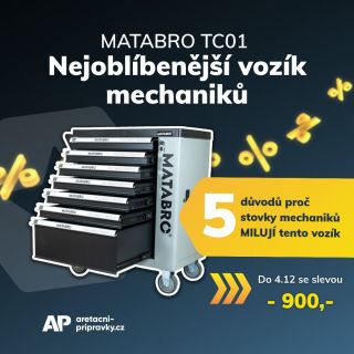 🚀 MATABRO TC01 – nejpopulárnější vozík mezi mechaniky! Hledáš kvalitní vozík do své dílny? Tak tohle je on 🔧🔥 ✔️ Kompletně...